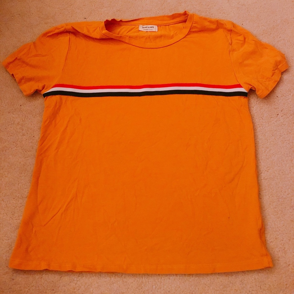 Striped yellow tee